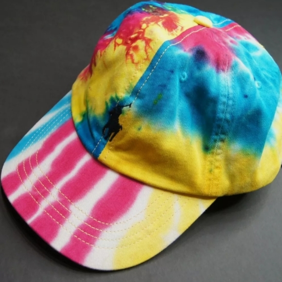 Polo Ralph Lauren Tie Dye Chino Baseball Cap Hat Adjustable One Size
